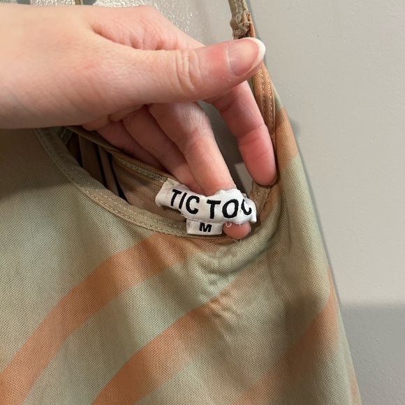 Tic Toc Striped Sleeveless Dress - Picture 2 of 2